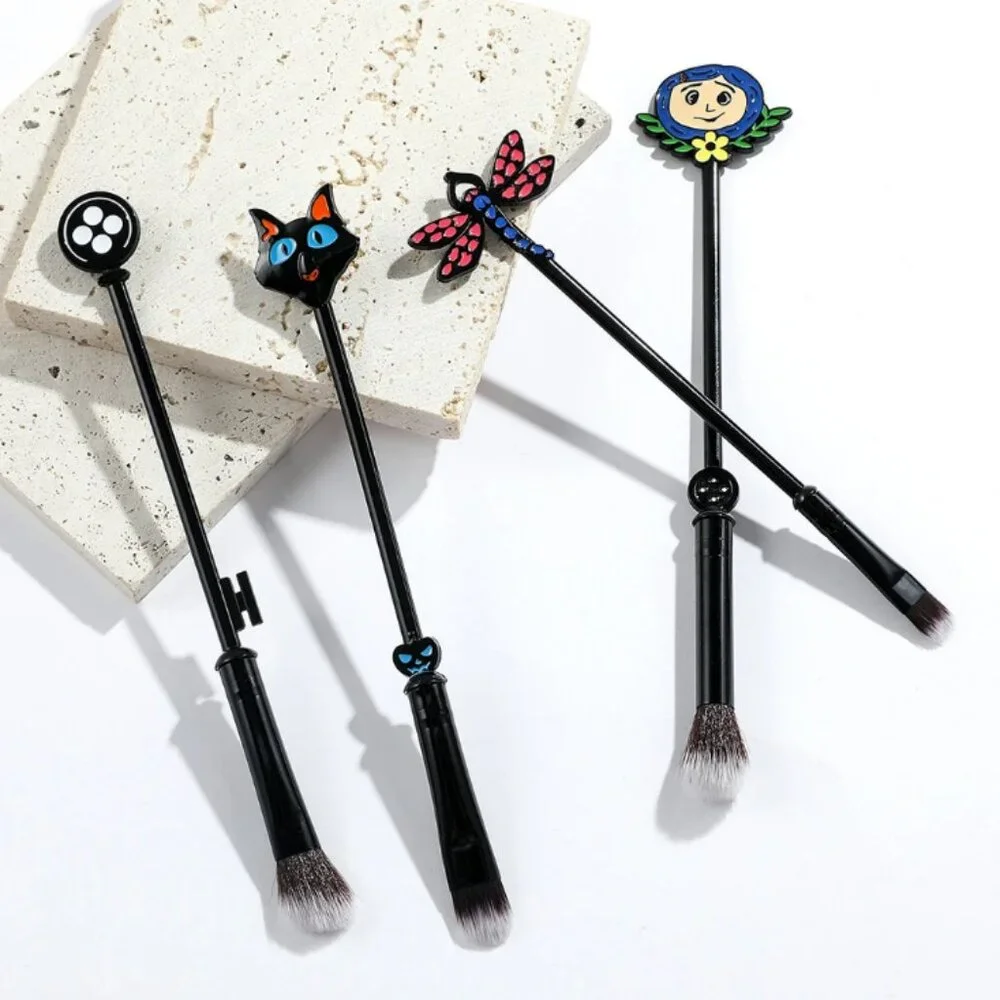 4-Piece Coraline Makeup Brush Set